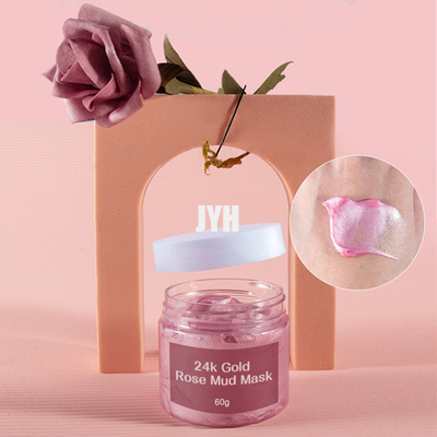 Aydınlatıcı Pembe 24K Altın Gül Çamur Maskesi GMPC Yağlı Cilt Yüz Maskesi