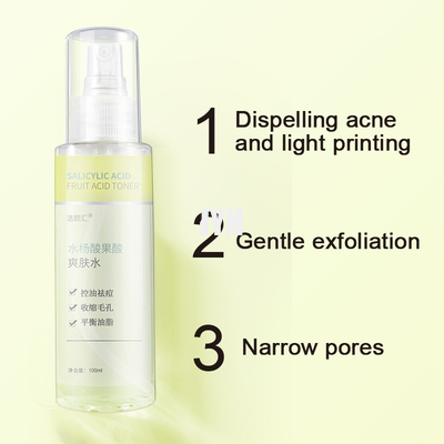 Salisilik Asit Nemlendirici Yüz Toner ODM Gözenekleri Küçültücü Toner
