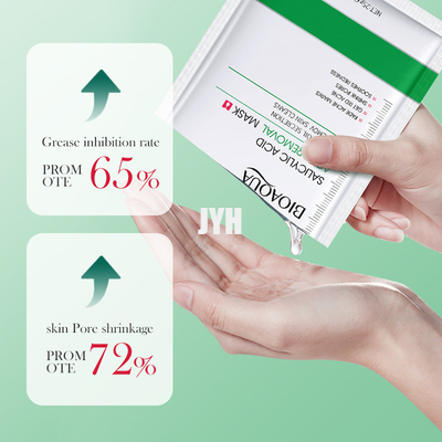 OEM Salisilik Asit Akne Maskesi Gözenekleri Küçültmek Aydınlatıcı Nemlendirici Yüz Levha Maskesi