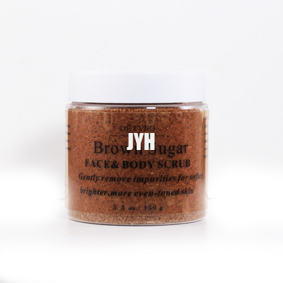 ODM Bodycare Cosmetics Doğal Eksfoliye Edici Beyazlatıcı Organik Kahverengi Şeker Tuzlu Vücut Scrubları