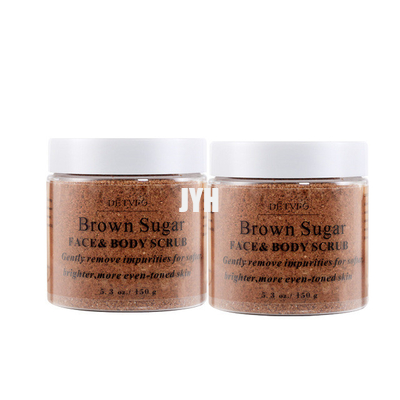 ODM Bodycare Cosmetics Doğal Eksfoliye Edici Beyazlatıcı Organik Kahverengi Şeker Tuzlu Vücut Scrubları