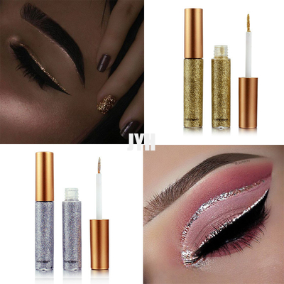 MSDS 10 Adet / takım Kadınlar Için Glitter Göz Kalemi Giymek Kolay Pigmentli Kırmızı Beyaz Altın Sıvı Eyeliner Glitter Makyaj