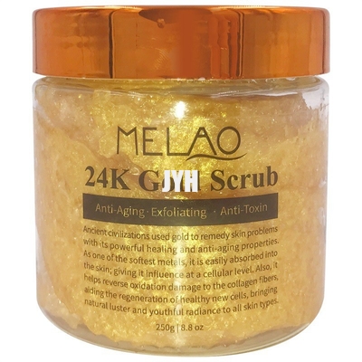 250g Vegan 24k Altın Ovma Krem Nemlendirici ve Eksfoliye Edici Vücut
