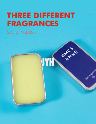 Erkekler Kadınlar için OEM 10mL Katı Seyahat Doğal Parfüm Balsamı