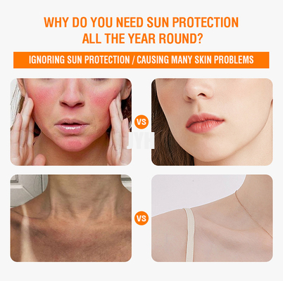 Renkli Güneş Kremi Losyonu ile Nemlendirici Tamamen Doğal Spf 50 Çinko Oksit Güneş Koruyucu