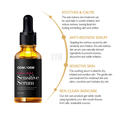 Kızarıklığı azaltmak için Oem Private Label Organik kızarıklık önleyici serum yüz serumu