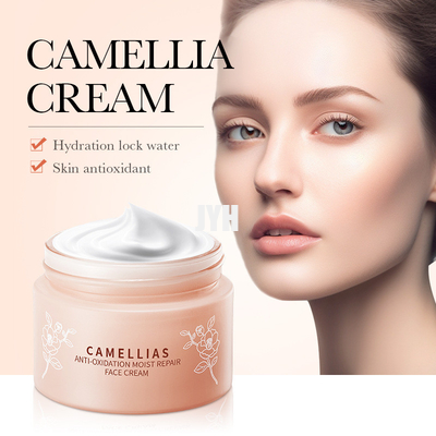 Kokusuz OEM Deri Bakım Ürünleri Camellia Flower Anti-Oksidant Nemlendirici Tamir Yüz Kremi