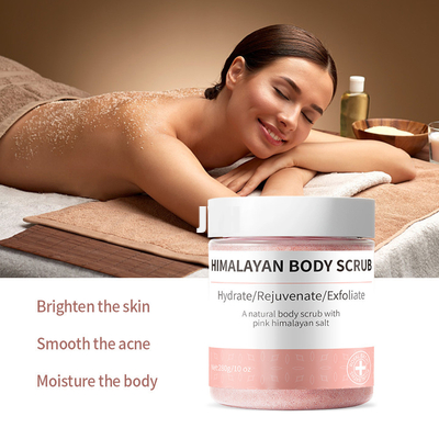 280G Doğal Himalaya Tuzu vücut fırçası besleyici ve nemlendirici exfoliating scrub