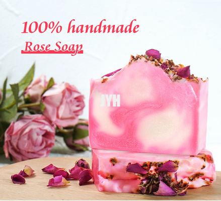 100G Parfüm Esanslı Yağ Yüz Sabunu Gül Petal Soğuk Süreç Sabunu